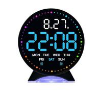 Electronic Alarm Clock,Multi-Functional Clock,Bedside with Night Electronic Suitable for Office Day of The Week Providing a Soothing Visual for Element (A)