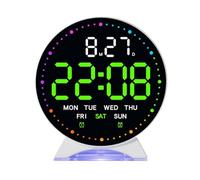 Electronic Alarm Clock,Multi-Functional Clock,Bedside with Night Electronic Suitable for Office Day of The Week Providing a Soothing Visual for Element (F)