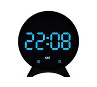 Electronic Alarm Clock with Multifunctional Display Showing Alarm Time, Date, Day of Week and Temperature in Celsius/Fahrenheit, User Friendly Controls (G)