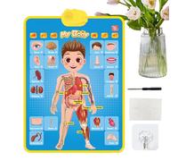 Electronic Alphabet Wall Board - Interactive Learning Poster 41 x 55.5 cm PVC Material with Audio Text Function for 1-3 Years Girls Birthday Gift Learning Aid Home
