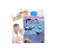 Electronic Alphabet Wall Chart,2025New Talking Wall Chart for Kids,English Learning Poster with Sounds,Interactive Songs,Abcs,Numbers,Animal Words&Piano,Touch to Learn No Screen Required,for Toddlers