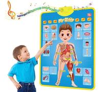 Electronic Alphabet Wall Chart - Interactive Alphabet Poster, Alphabet Wall Chart for 1-3, Talking ABC & 123s & Piano Tone & Music Poster, Learning Toy at Preschool, Educational Toys for Boys Girls