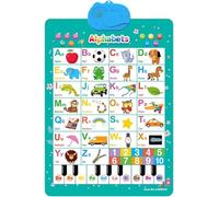 Electronic Alphabet Wall Chart, Interactive Alphabet Poster, Talking ABC & 123s & Piano Tone & Music Poster, Learning Toy at Preschool, Educational Toys for 1-6 Year Boys Girls