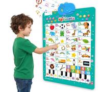 Electronic Alphabet Wall Chart | Talking ABCs & 123s Music Poster | Learning Toys for Toddlers 1-3 |Gifts for Toddler Girl Ages 1 2 3 4 5 | Learning Posters for Toddlers 2-4 Years