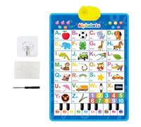 Electronic Alphabet Wall Chart - Talking Music Poster, Talking Alphabets & 123s Music Poster, Interactive Letters and Sounds | Speech Wall Chart for Students Learning Art Pre School Boys & Girls