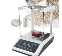 Electronic Analytical Balance, High Precision 0.0001g (0.1mg), 100g-220g Capacity, RS-232 Interface, Automatic Calibration, Data Printable, Stabilization Time ≤3 S