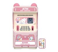 Electronic ATM Bank - Money Rolling Machine, Musical Device with Facial Recognition, Automatic with Fun Learning, Kids Toy, Smart Bank for Educational Skills During Birthday Christmas Events