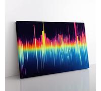 Electronic Audio Sound Bar Vol.1 Abstract Canvas Wall Art Print Ready to Hang, Framed Picture for Living Room Bedroom Home Office Décor, 50x35 cm (20x14 Inch)
