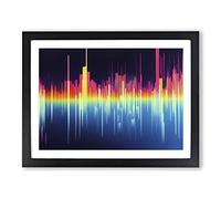 Electronic Audio Sound Bar Vol.1 Abstract H1022 Framed Print for Living Room Bedroom Home Office Décor, Wall Art Picture Ready to Hang, Black A3 Frame (46 x 34 cm)