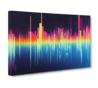 Electronic Audio Sound Bar Vol.1 Canvas Print | Gallery Wrapped 30mm Frame Wall Art | 30x20 inches | Ready to Hang | Abstract Picture | Living Room Bedroom Lounge Office