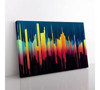 Electronic Audio Sound Bar Vol.3 Abstract Canvas Wall Art Print Ready to Hang, Framed Picture for Living Room Bedroom Home Office Décor, 76x50 cm (30x20 Inch)