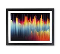 Electronic Audio Sound Bar Vol.6 Abstract Framed Print | A3 Black Framed Wall Art | Ready to Hang | Abstract Fantasy Picture | Living Room Bedroom Lounge Office