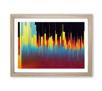 Electronic Audio Sound Bar Vol.7 Abstract Framed Print | A2 Oak Framed Wall Art | Ready to Hang | Abstract Fantasy Picture | Living Room Bedroom Lounge Office