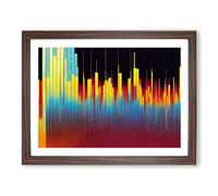 Electronic Audio Sound Bar Vol.7 Abstract Framed Print | A2 Walnut Framed Wall Art | Ready to Hang | Abstract Fantasy Picture | Living Room Bedroom Lounge Office