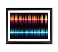Electronic Audio Sound Bars Vol.1 Abstract H1022 Framed Print for Living Room Bedroom Home Office Décor, Wall Art Picture Ready to Hang, Black A2 Frame (64 x 46 cm)