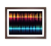 Electronic Audio Sound Bars Vol.1 Abstract H1022 Framed Print for Living Room Bedroom Home Office Décor, Wall Art Picture Ready to Hang, Walnut A2 Frame (64 x 46 cm)