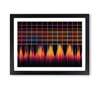 Electronic Audio Sound Bars Vol.2 Abstract H1022 Framed Print for Living Room Bedroom Home Office Décor, Wall Art Picture Ready to Hang, Black A2 Frame (64 x 46 cm)
