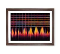 Electronic Audio Sound Bars Vol.2 Abstract H1022 Framed Print for Living Room Bedroom Home Office Décor, Wall Art Picture Ready to Hang, Walnut A3 Frame (46 x 34 cm)