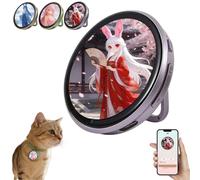 Electronic Badge Digital Display Pin,1.8'' HD Touch Screen Electronic Digital Badge,Bluetooth App Control Keychain/Backpack,Custom Photo Slideshow & Video Display for Anime/Star/Idol/Football Fans