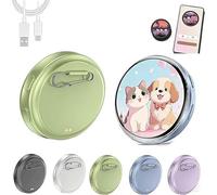 Electronic Badge Digital Display Pin, 1.8'' HD Touch Screen Electronic Digital Badge, Bluetooth App Control Keychain, Custom Photo Slideshow & Video Display for Anime/Star/Idol/Football Fans (green)