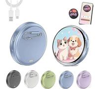 Electronic Badge Digital Display Pin, 1.8'' HD Touch Screen Electronic Digital Badge, Bluetooth App Control Keychain, Custom Photo Slideshow & Video Display for Anime/Star/Idol/Football Fans (blue)