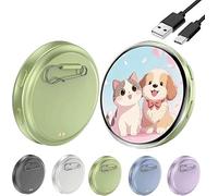 Electronic Badge Digital Display Pin,1.8'' HD Touch Screen Electronic Digital Badge,Bluetooth Control Keychain, Customizable Photo Slideshow &Video Display,for Anime,Star,Idol,Football Fans (Green)