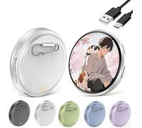 Electronic Badge Digital Display Pin - Digital Badge Pin with 1.8'' HD Touch Screen, Electronic Digitals Badges, Bluetooth App Control with Videos/Photos Display, for Anime/Star/Idol (White)