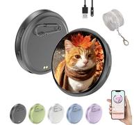 Electronic Badge Digital Display Pin, Pixel Badge Pin Digital with 1.8'' IPS Touch Screen with Photo & Gif Displays, Bluetooth App Control for Bag, Keychain, ID Tag, Anime, Star, Cosplay (Black)