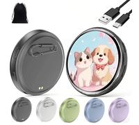 Electronic Badge Digital Display Pin with 1.7'' Touch Screen, Touch Screen Electronic Digital Badge, Custom Photo Slideshow & Video Display with Bluetooth, for Anime/Star/Idol (Black,Basic)