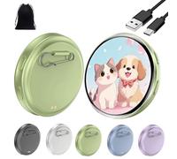 Electronic Badge Digital Display Pin with 1.7'' Touch Screen, Touch Screen Electronic Digital Badge, Custom Photo Slideshow & Video Display with Bluetooth, for Anime/Star/Idol (Green,Basic)