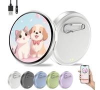 Electronic Badge Digital Display Pin, With Photo Video Gif,Rechargeable & Bluetooth 6.0, With Hd Touchscreen, Anime Convention (White)