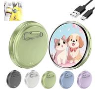 Electronic Badge Digital Display Pixel Badge Pin with 1.8'' IPS Touch Screen,Touch Screen Electronic Digital Badges,Bluetooth App Control,Cosplay Concert Gift for Anime/Football Fans (Green)