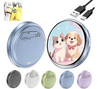 Electronic Badge Digital Display Pixel Badge Pin with 1.8'' IPS Touch Screen,Touch Screen Electronic Digital Badges,Bluetooth App Control,Cosplay Concert Gift for Anime/Football Fans (Blue)