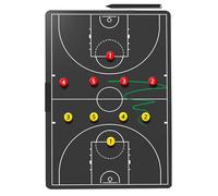 Electronic Basketball Clipboard for Coaches - Double-Sided Basketball Dry Erase Board with Magnetic Pieces, Pen, Storage Box(34x25.5 cm/13.4x10 in)