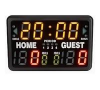 Electronic Basketball Scoreboard, Tabletop Scorekeeper with Rear Display, 24s Setting, Buzzer Alarm, High Brightness for Table Tennis and Competition