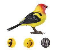 Electronic Bird Toy - Realistic Tweet Simulation Bird with Music, Cute Interactive Pet with Voice Light Control, Rotating Spout Opening