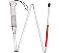 Electronic Blind Cane with Sound & Light Alert Intelligent Walking Stick for Visually Impaired LED Illuminated Folding Walking Aid for Elderly and Blind Adults