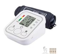 Electronic Blood Pressure Monitor for Home Use, Accurate Digital Upper Arm BP Machine with Adjustable 22-36cm Cuff, USB Charging Cable, 4 AAA Batteries & User Manual Included, White