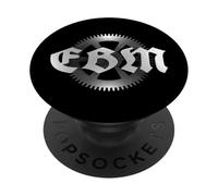 Electronic Body Music (EBM) Letter Abbreviation with Gear PopSockets Adhesive PopGrip