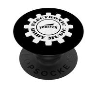Electronic Body Music Forever EBM Gear White 2 PopSockets Adhesive PopGrip