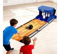 Electronic bowling game machine, automatic reset function, equipped with LED electronic scoreboard and simulated sound effects, indoor bowling suitable for children and adults.(L)