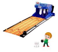 Electronic Bowling Set, LED Scoring Device, Parent Child Entertainment, Automatic Ball Return Arc, Reset, Lighting, Simulation Sound Effect, 6 Plastic Full Pins and 2 Balls(2m/6ft)