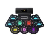 Electronic BT Roll-Up Drum Set 9 Volumes Speed Adjustable Silicone Pads with Tone Tuning and Recording Function
