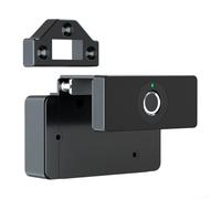 Electronic Cabinet and Drawer Lock, with Fingerprint Recognition and App Un-lock, Black Invisible No-Drill Design, Anti-Leverage Security