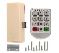 Electronic Cabinet Coded Lock, Keyless Password Drawer Lock, Zinc Alloy Security Lock with Anti Peeping Function, 2 Unlocking Modes for Home Office Wardrobe Locker File Cabinet