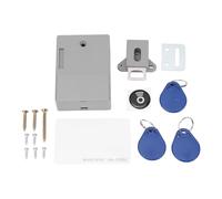 Electronic Cabinet Lock Kit for Wooden Drawers and Cupboards - Invisible Concealed DIY Induction System with ABS Fire Retardant Material and ID Card - Punch Free Mechanical Lock