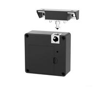 Electronic Cabinet Lock with for RFID Keyless Entry, Invisible Sensor Drawer Lock for Home & Office Security, for Easy Installation, Wireless Access Control, Black ABS Material