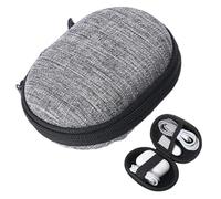 Electronic Cable Case: Waterproof Travel Bag with Handle, Tech Organizer for Tablets, Accessories and Devices | Portable Two Shares Bag for Cables, Chargers, Large Oval, Consulte la descripción, See