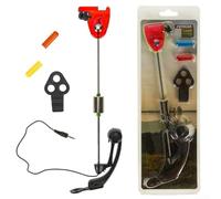 Electronic Carp Fishing Bite Alarm with Adjustable Tightness for Improved Sensitivity and Vibrant Light Display (red)
