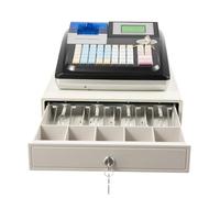 Electronic Cash Register with LED Display, 48 Keys, Thermal Print Head, Tabletop Receipt Printer for Supermarkets and Retailers